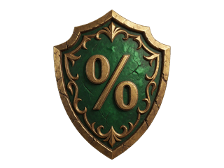 Cashback-Schild-Emblem in Gr&uuml;n und Gold f&uuml;r die t&auml;gliche Lizaro Cashback-Promotion