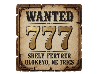 Wanted-Poster mit der Zahl 777 in Gold f&uuml;r das Lizaro Weekend-Reload-Angebot